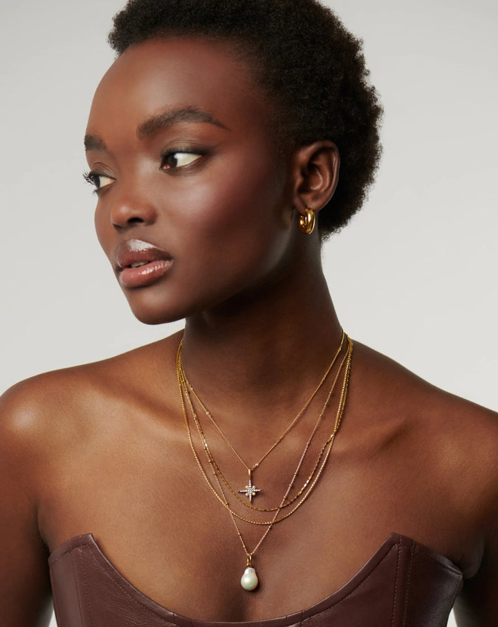 Baroque Pearl Chain Necklace
