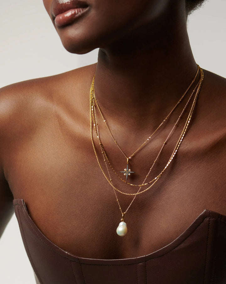 Baroque Pearl Chain Necklace
